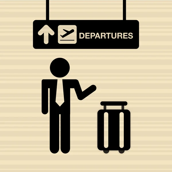 Diseño de terminal de aeropuerto — Vector de stock