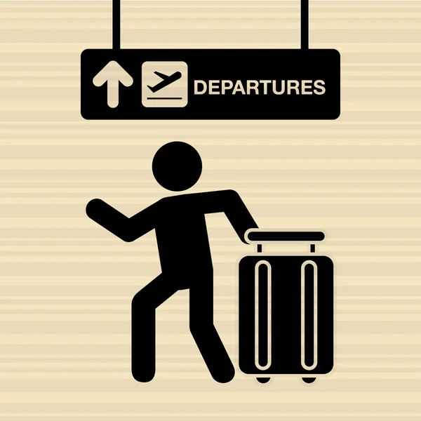 Diseño de terminal de aeropuerto — Vector de stock