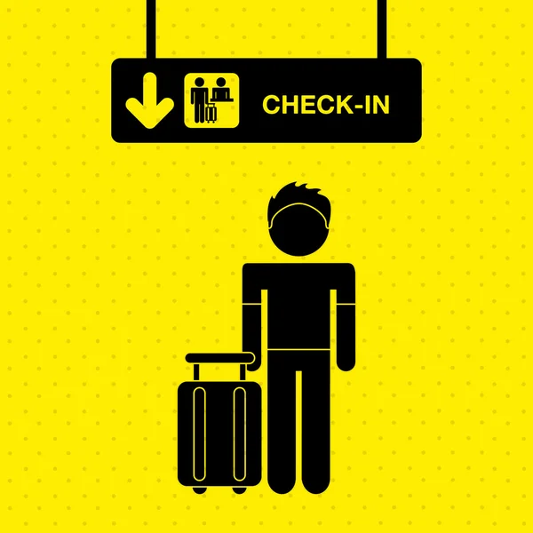 Diseño de terminal de aeropuerto — Vector de stock