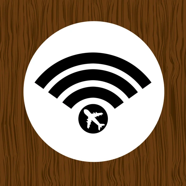 WiFi signaal in vlucht ontwerp — Stockvector