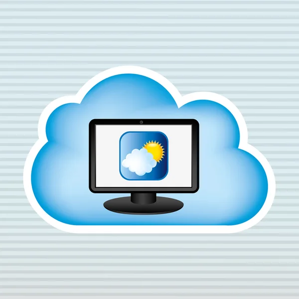 Progettazione cloud computing — Vettoriale Stock