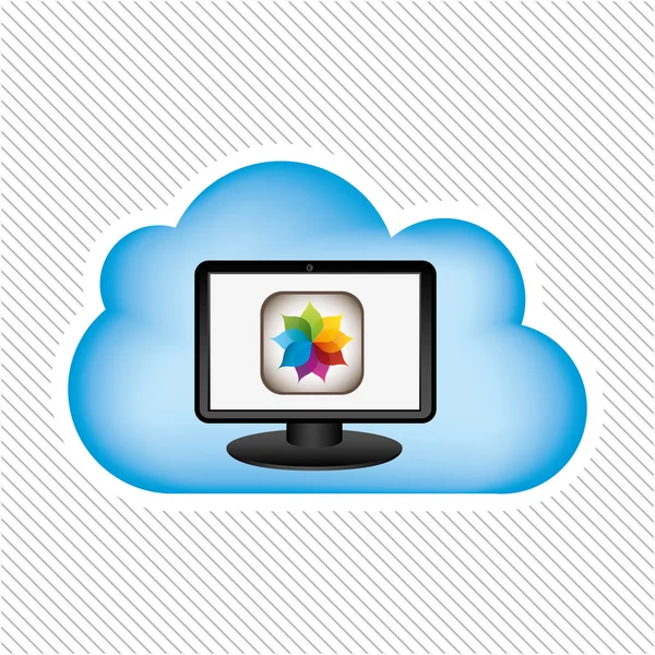 Progettazione cloud computing — Vettoriale Stock