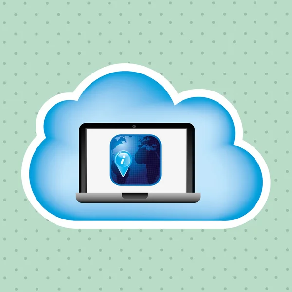 Cloud computing ontwerp — Stockvector