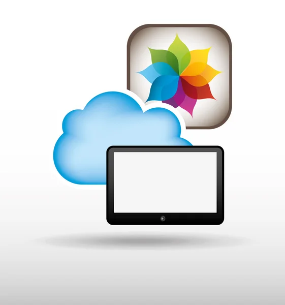 Cloud computing ontwerp — Stockvector