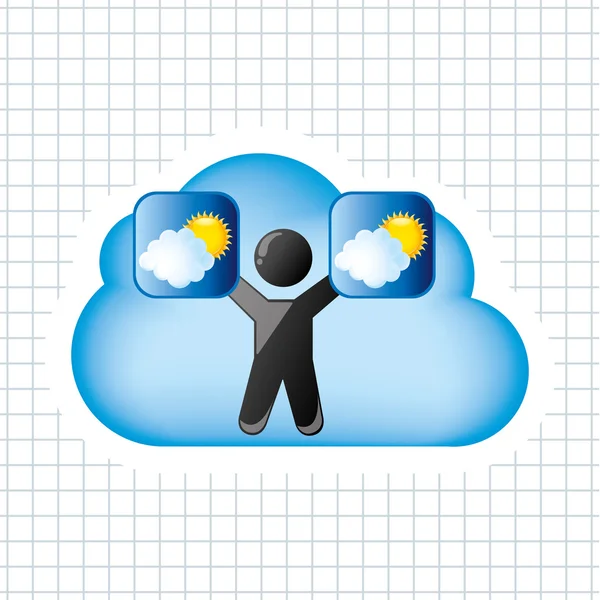 Conception de Cloud Computing — Image vectorielle