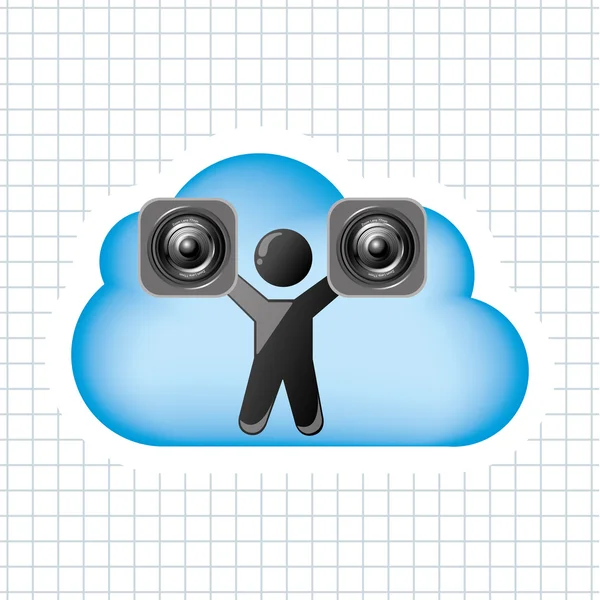 Conception de Cloud Computing — Image vectorielle