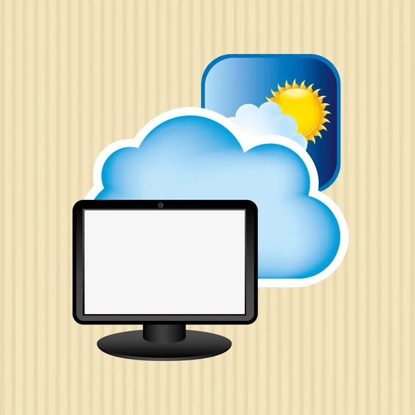 Cloud computing ontwerp — Stockvector