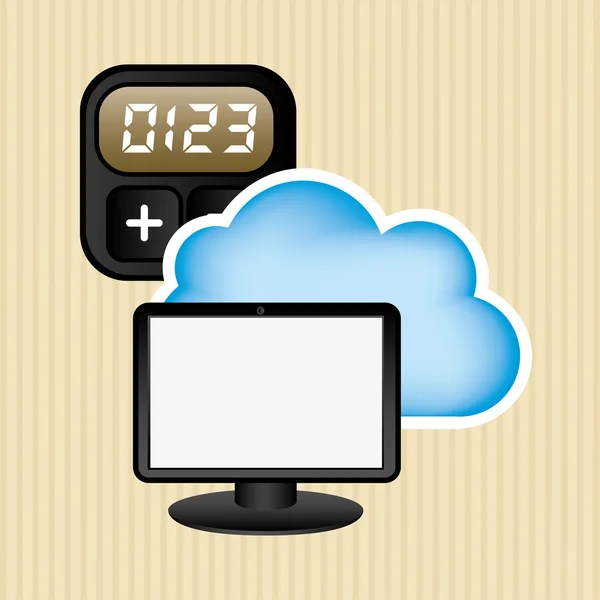 Diseño de computación en nube — Archivo Imágenes Vectoriales