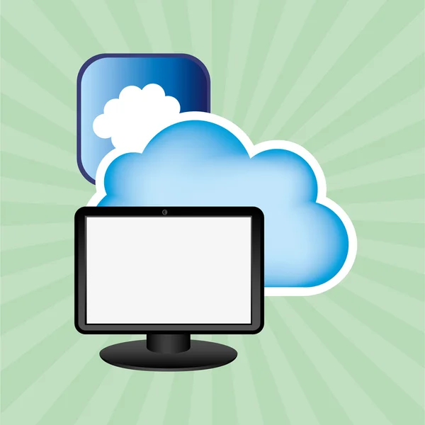 Progettazione cloud computing — Vettoriale Stock