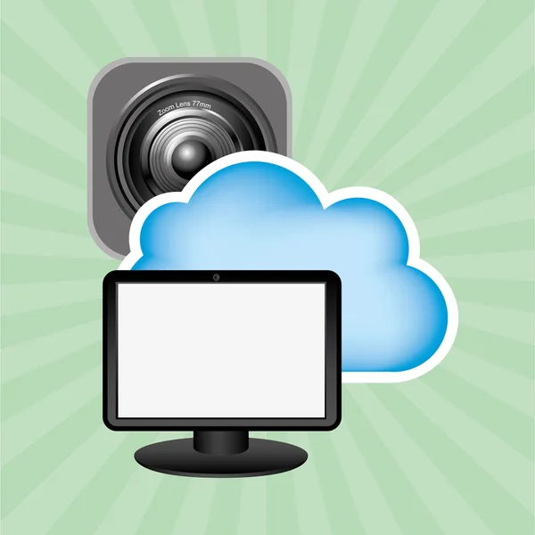 Cloud computing ontwerp — Stockvector