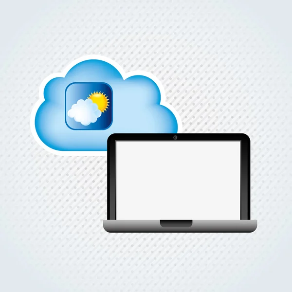 Cloud computing ontwerp — Stockvector