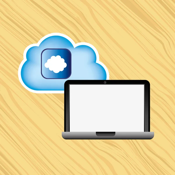 Cloud computing ontwerp — Stockvector