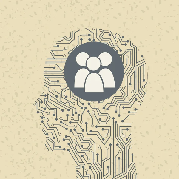 Conception de profil de circuit électrique — Image vectorielle