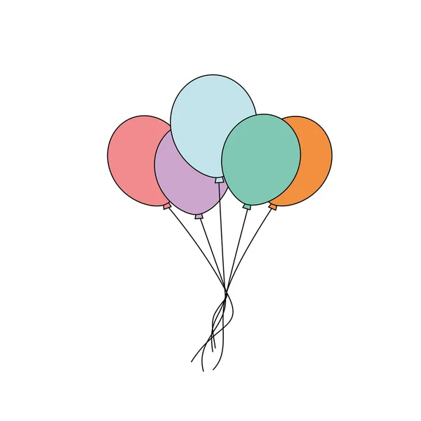 Globos partido diseño — Archivo Imágenes Vectoriales