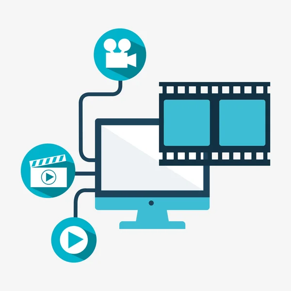 Film online design — Vettoriale Stock