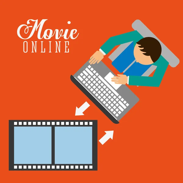 Film design en ligne — Image vectorielle