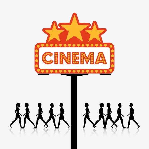 Cinéma divertissement design — Image vectorielle