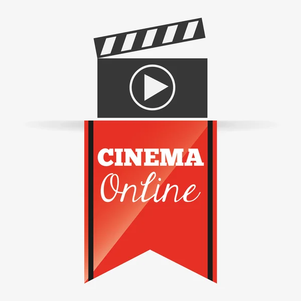 Filme online design — Vetor de Stock