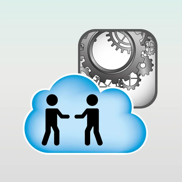 Conception de Cloud Computing — Image vectorielle