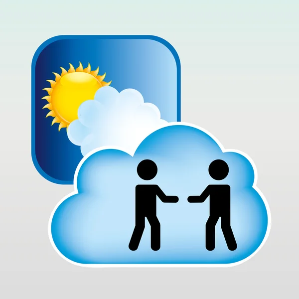 Conception de Cloud Computing — Image vectorielle