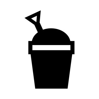 kum kova izole simgesi tasarım