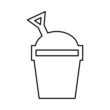 kum kova izole simgesi tasarım