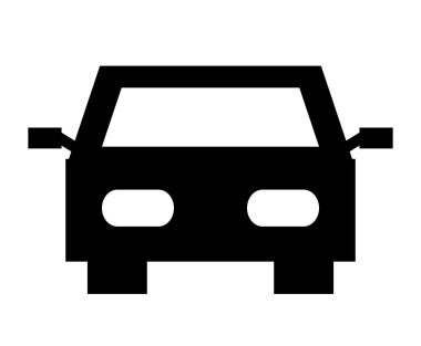 araba izole edilmiş simge tasarımı