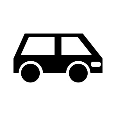 araba izole edilmiş simge tasarımı