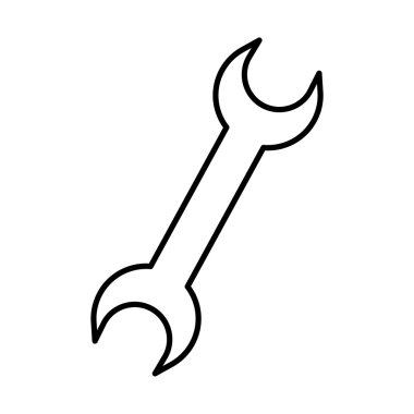 İngiliz anahtarı simgesi izole tasarım