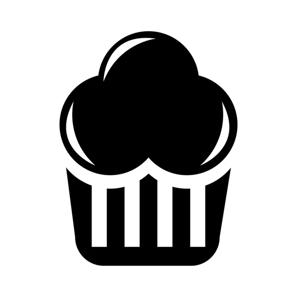 Izole cupcake simgesi tasarım — Stok Vektör