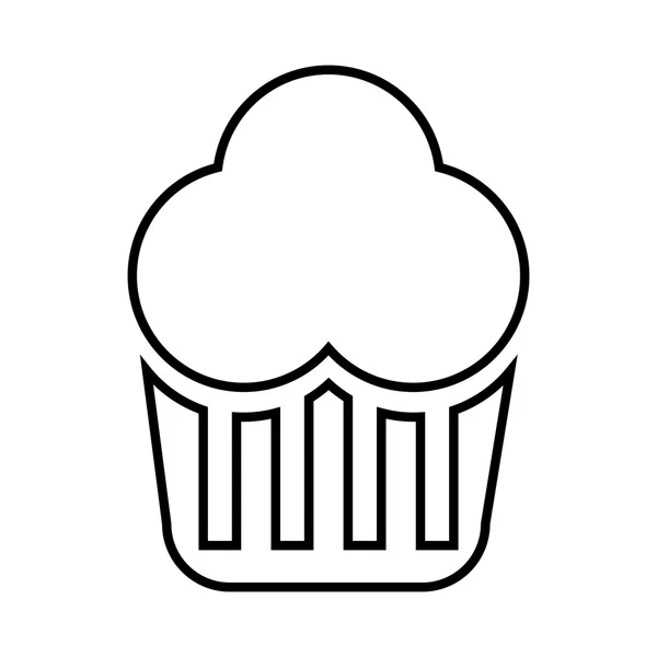 Design icona isolato cupcake — Vettoriale Stock