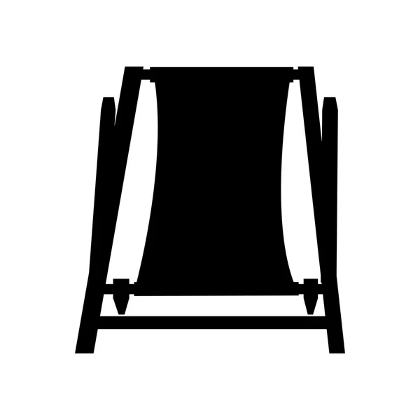 Cadeira praia ícone isolado —  Vetores de Stock