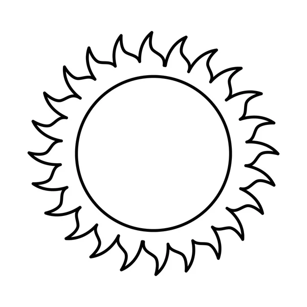 孤立的太阳图标设计 — 图库矢量图片