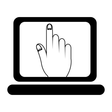 insan eli ile siyah elektronik cihaz, vektör grafik