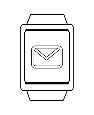 kare izlemek ve posta simgesi, vektör grafiği