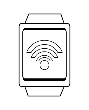 kare izlemek ve kablosuz simgesi, vektör grafiği