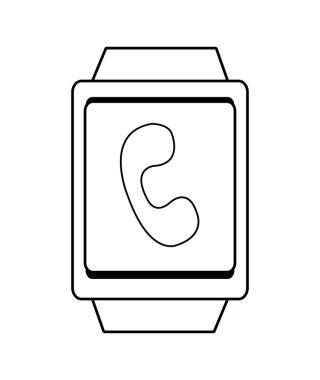 kare izlemek ve telefon simgesi, vektör grafiği