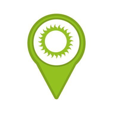 güneş enerjisi izole simge tasarımı