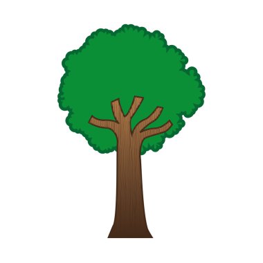 büyük yeşil ağaç izole simge tasarımı