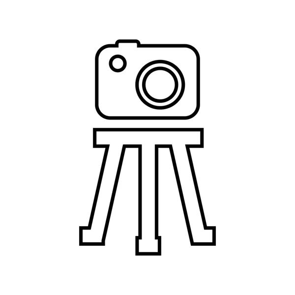 Tripod camera photographic icolated icon design — Stock Vector