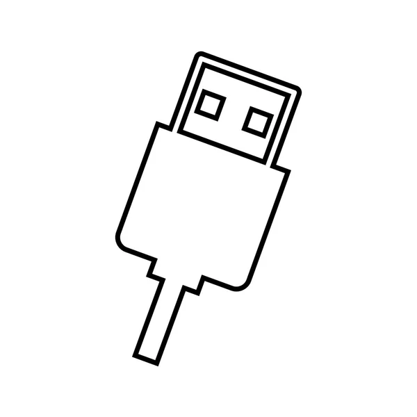USB-anslutning isolerade ikon design — Stock vektor