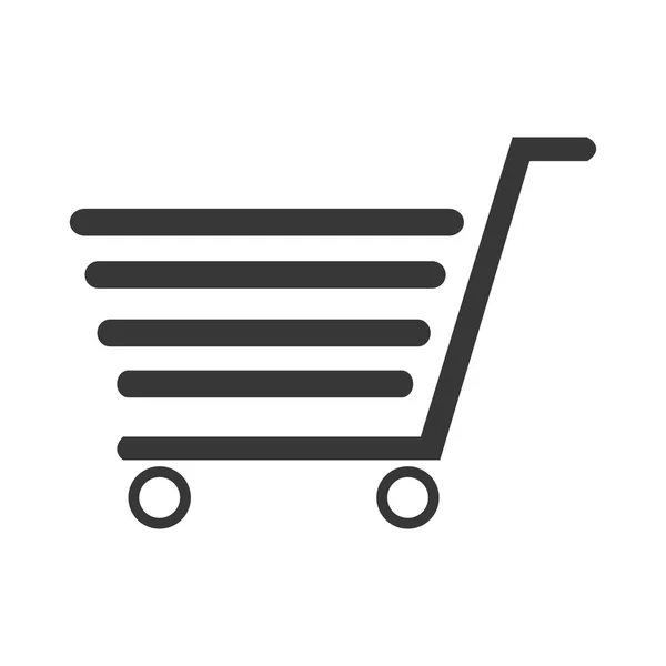 Zwart gestreepte shopping cart desig, vectorafbeelding — Stockvector