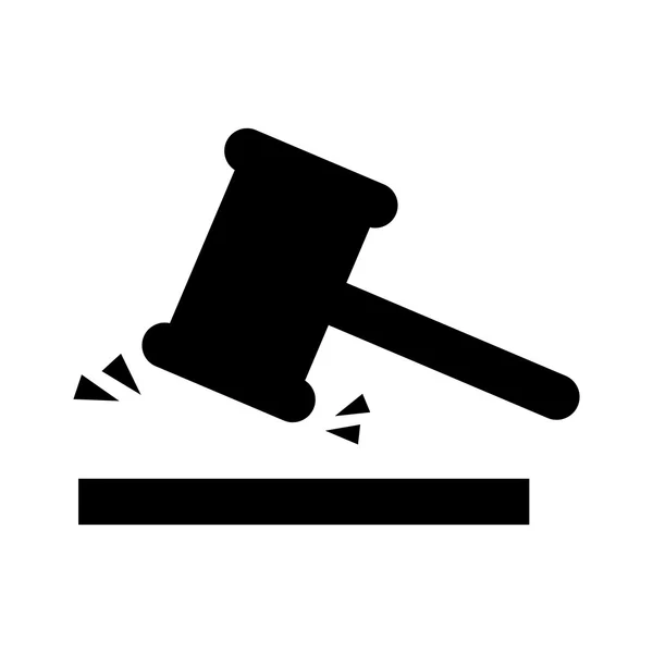 Judge gavel  isolated icon design — Stock Vector
