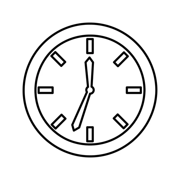 Horloge de temps icône isolée design — Image vectorielle