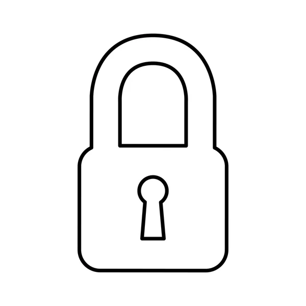 Padlock  isolated icon — Stock Vector