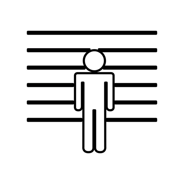 Gefangener beim Signieren isolierter Symbole — Stockvektor