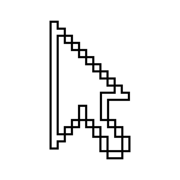 Muspekare Arrow isolerad ikon design — Stock vektor