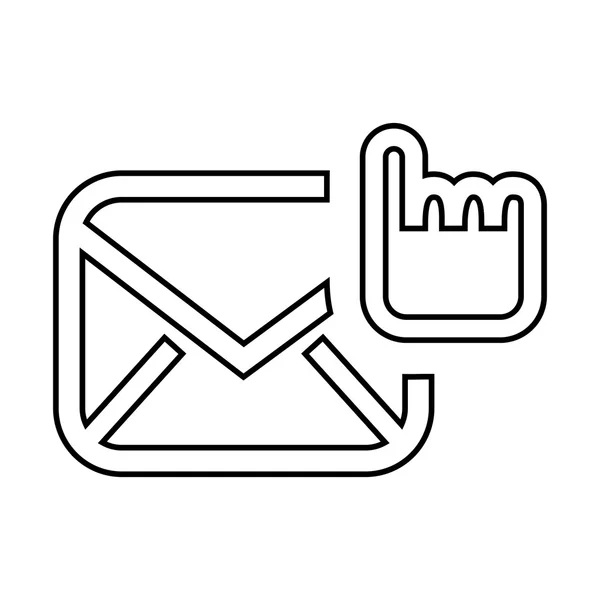 Configuração de email de seleção design de ícone isolado — Vetor de Stock
