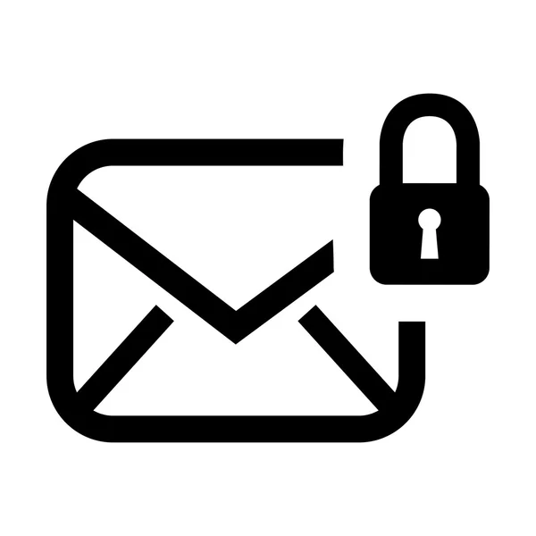 Beveiliging e-mail setup geïsoleerd pictogram ontwerp — Stockvector