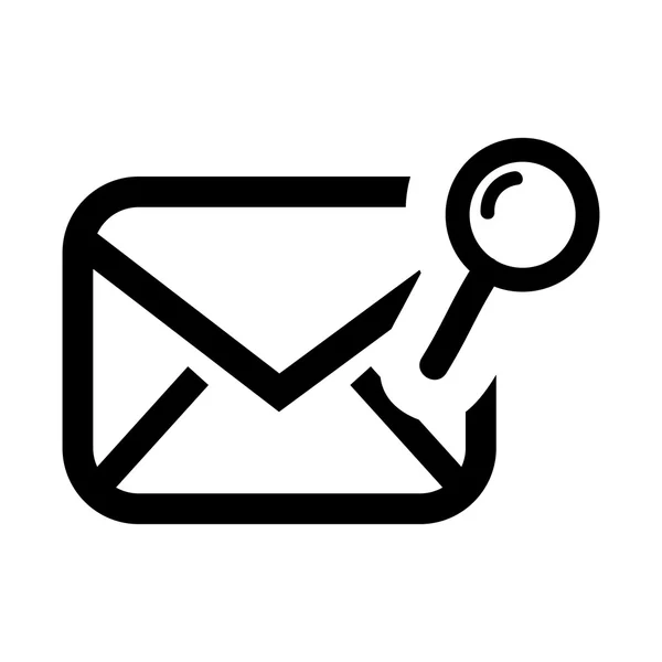 Arama e-posta Kurulum izole simgesi tasarım — Stok Vektör